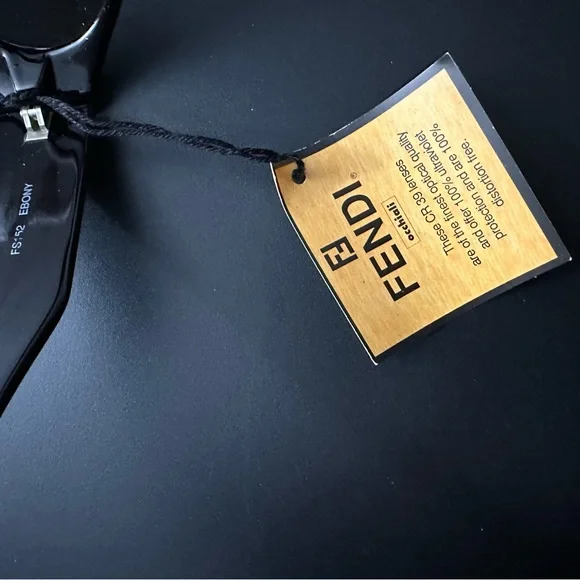 Fendi Logo Large Ebony Eyeglasses Frames Sunglasses FS152 With Case - New W Tags - Picture 6 of 7